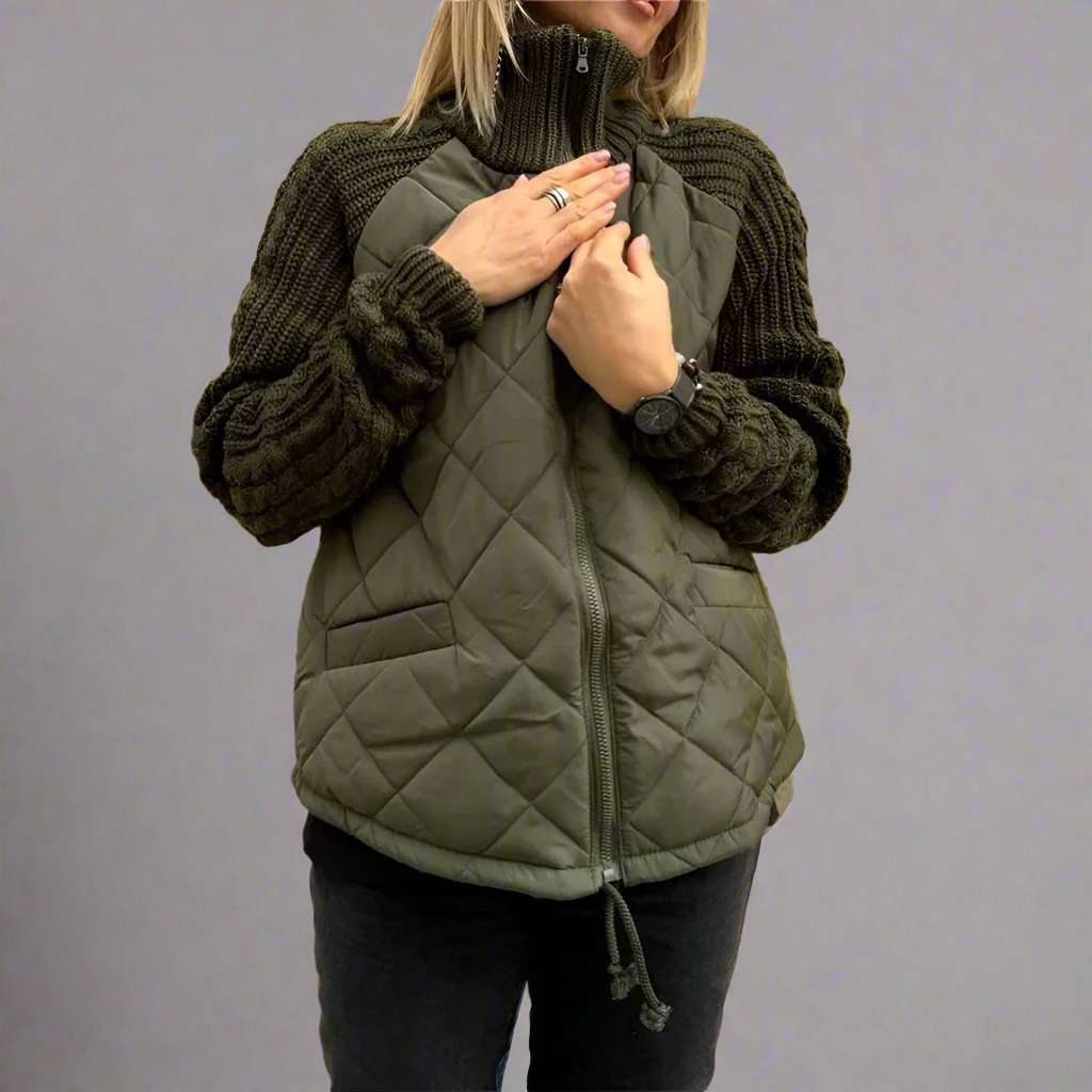 Krohn-e | Jacket mit Gestrickten Ärmeln für Den Herbst