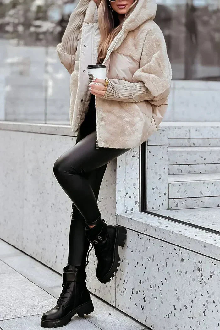 Krohn-e | Damen - Winter Fleecejacke – Eleganter Luxus mit Kuschelfaktor