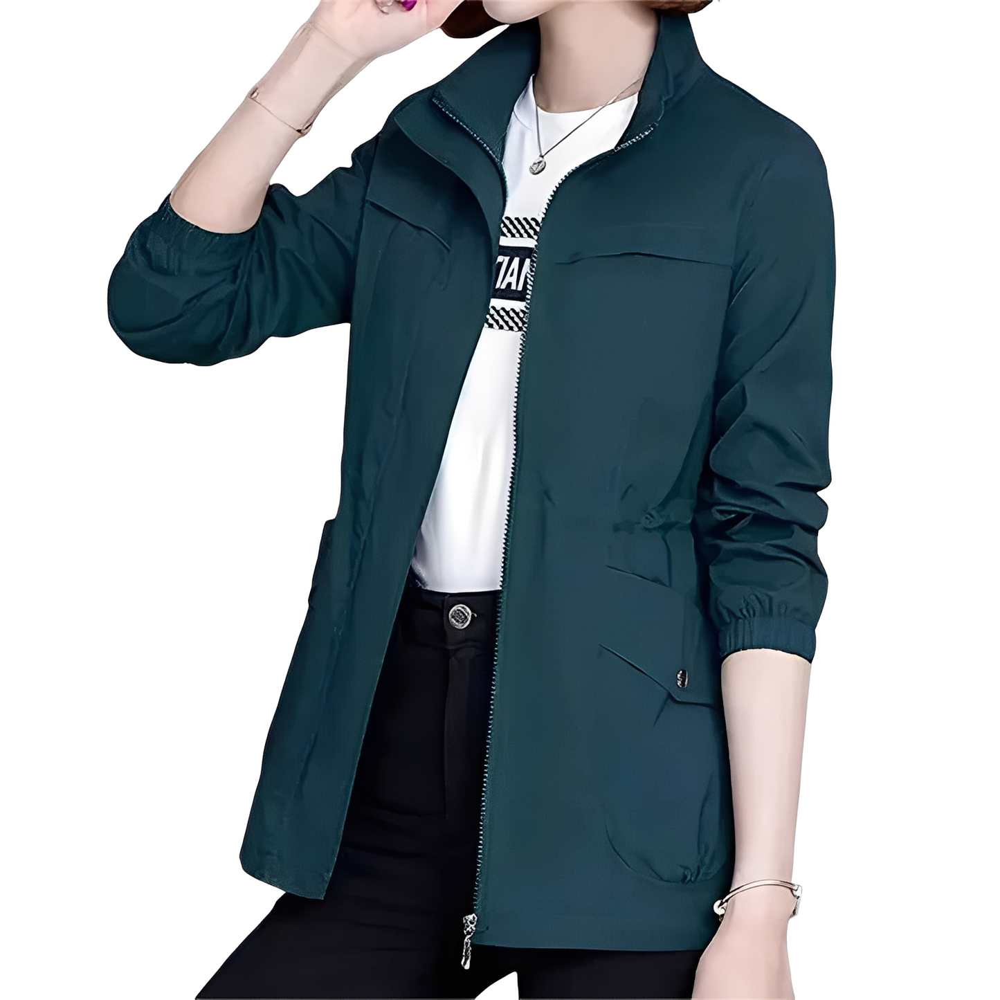 Krohn-e | Stylische Jacke mit verstellbarem Bund für Frauen