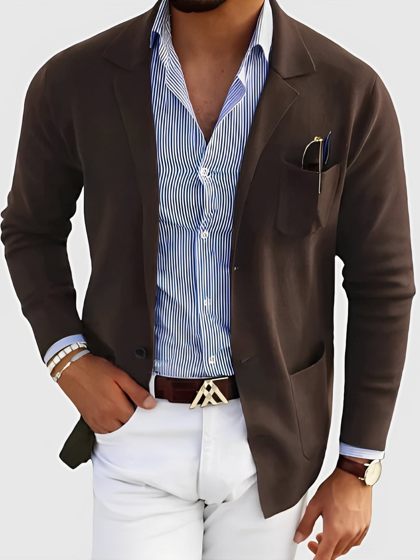 Krohn-e | Eleganter Blazer mit Taschen für Männer