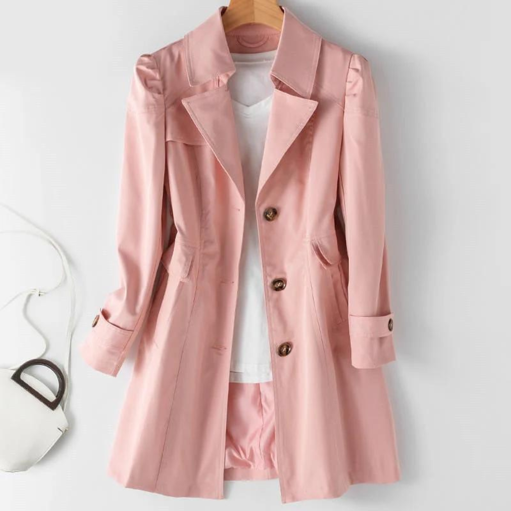 Krohn-e | Eleganter Lange Trenchcoat für Frauen