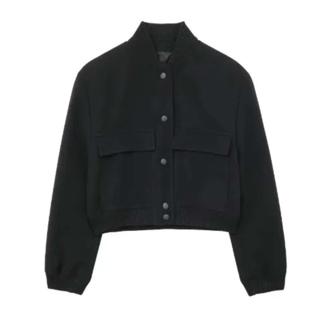 Krohn-e | Kurze Jacke mit Rundhalsausschnitt für Frauen
