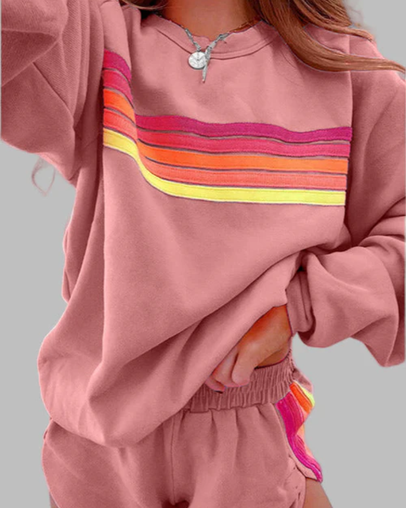 Krohn-e | Gestreiftes Pyjama-Set