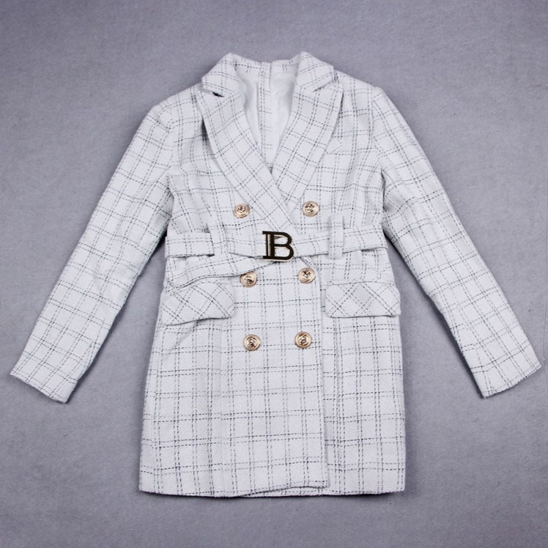 Avelena Blazerkleid mit goldenen Knöpfen