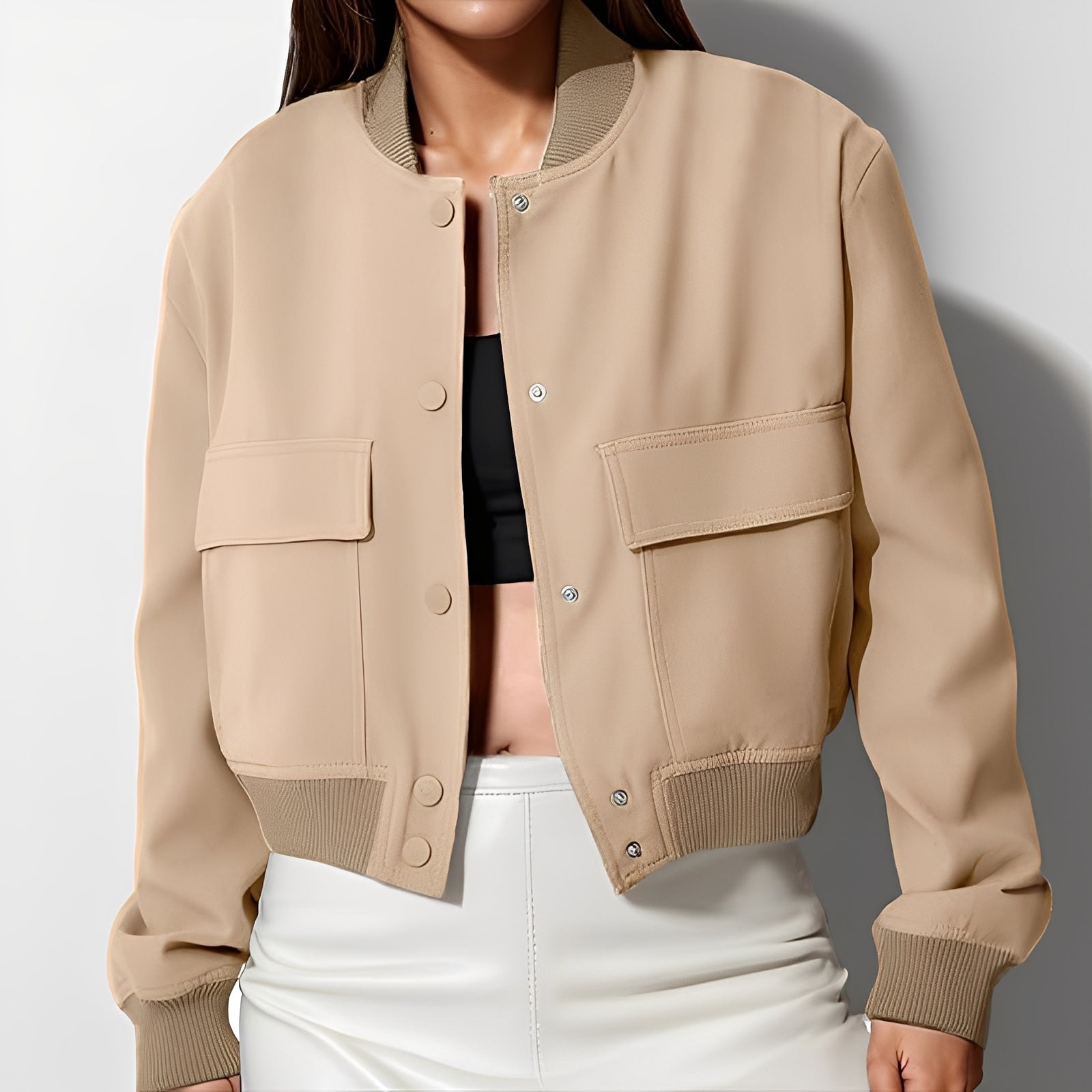 Krohn-e | Lässige, lockere Jacke mit großen Taschen für Frauen