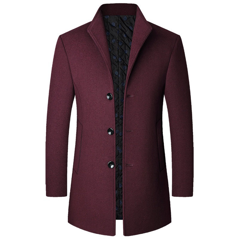 Krohn-e | Eleganter Langer Wollmantel für Herren