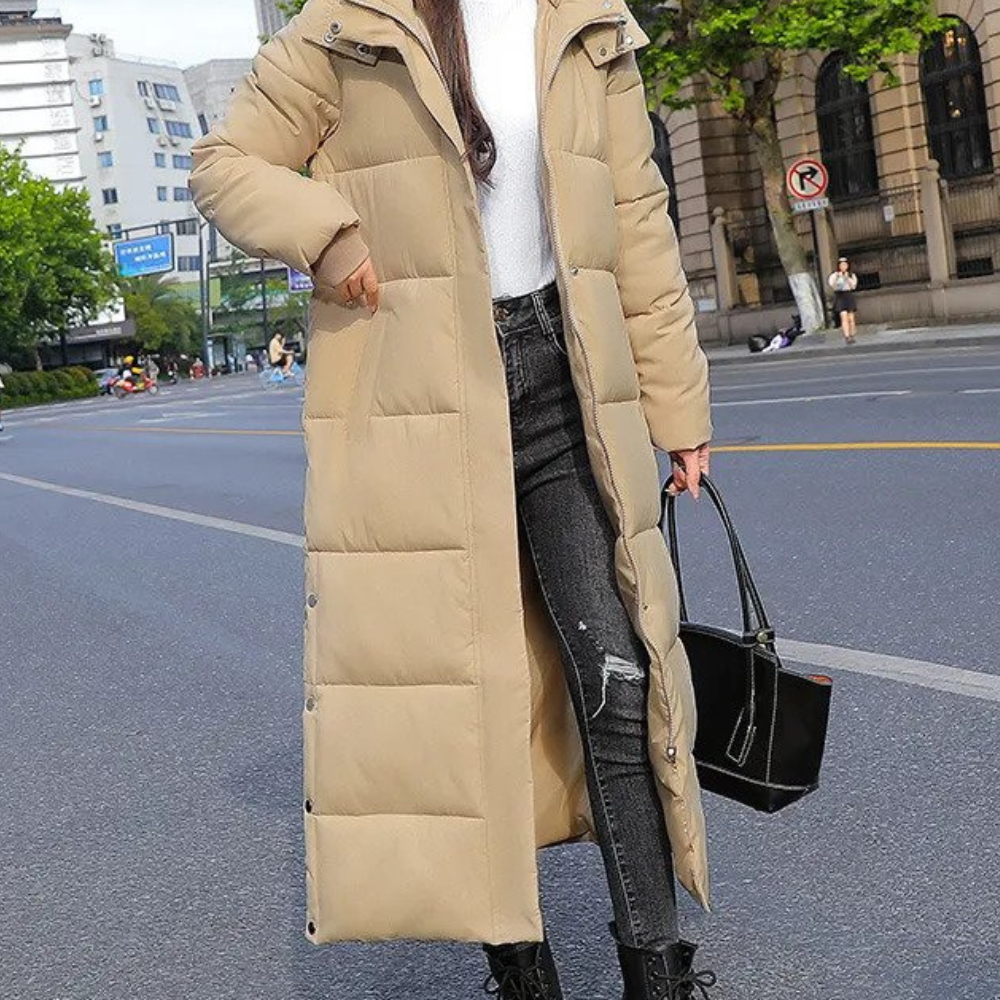 Krohn-e | Parka Lange gesteppte Winterjacke für Damen