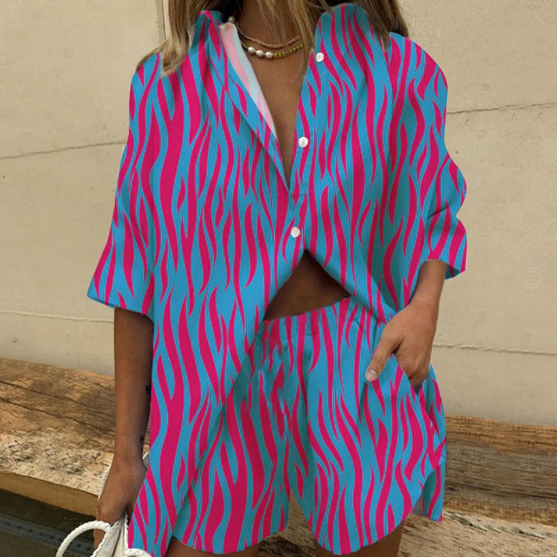 Damen Sommer Strandmode Set: Dalina Shorts und Bluse