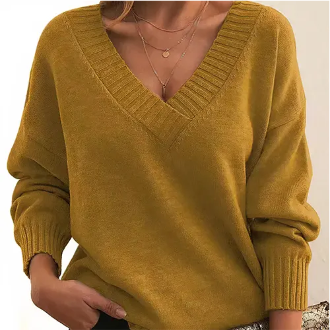 Krohn-e | Pullover Winter V-Ausschnitt für Frauen