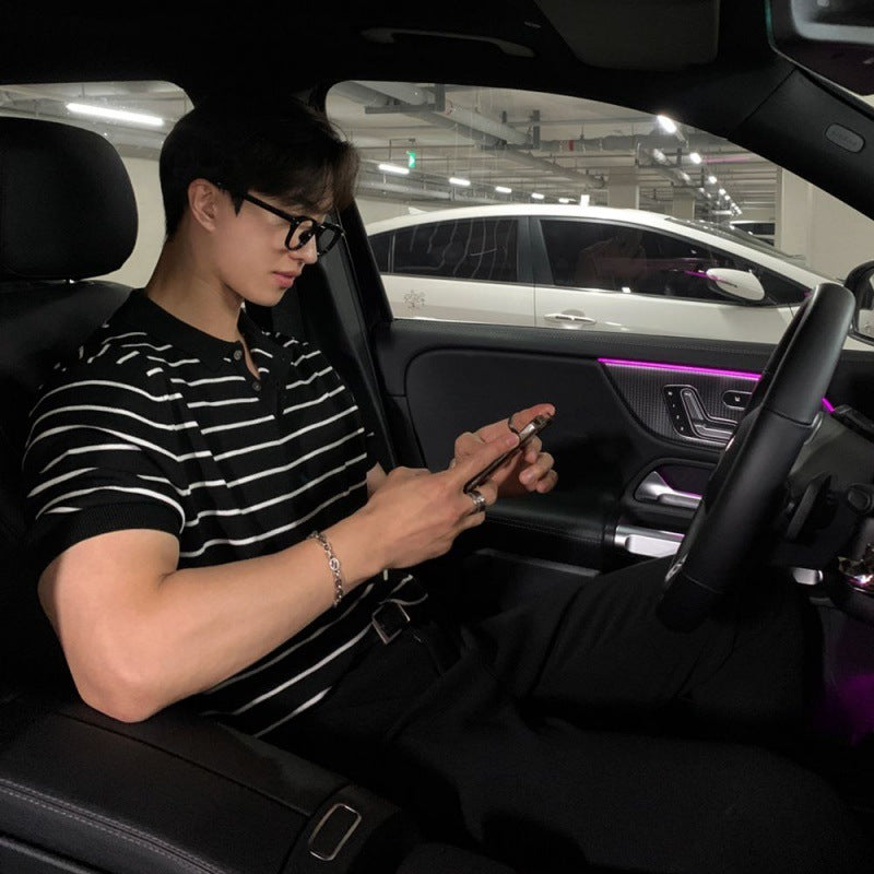 Herrenhemd Zacky: Schwarz-weiß gestreift