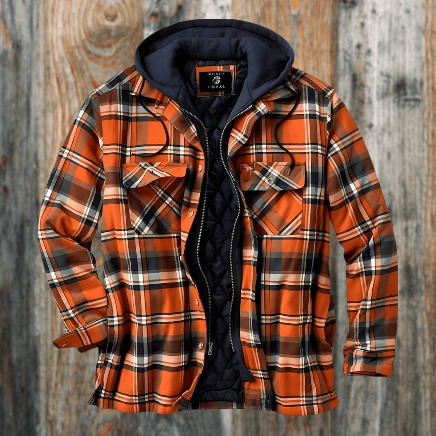 Krohn-e | Herren Freizeit Karo-Jacke - Frühling & Herbst Reguläre Passform