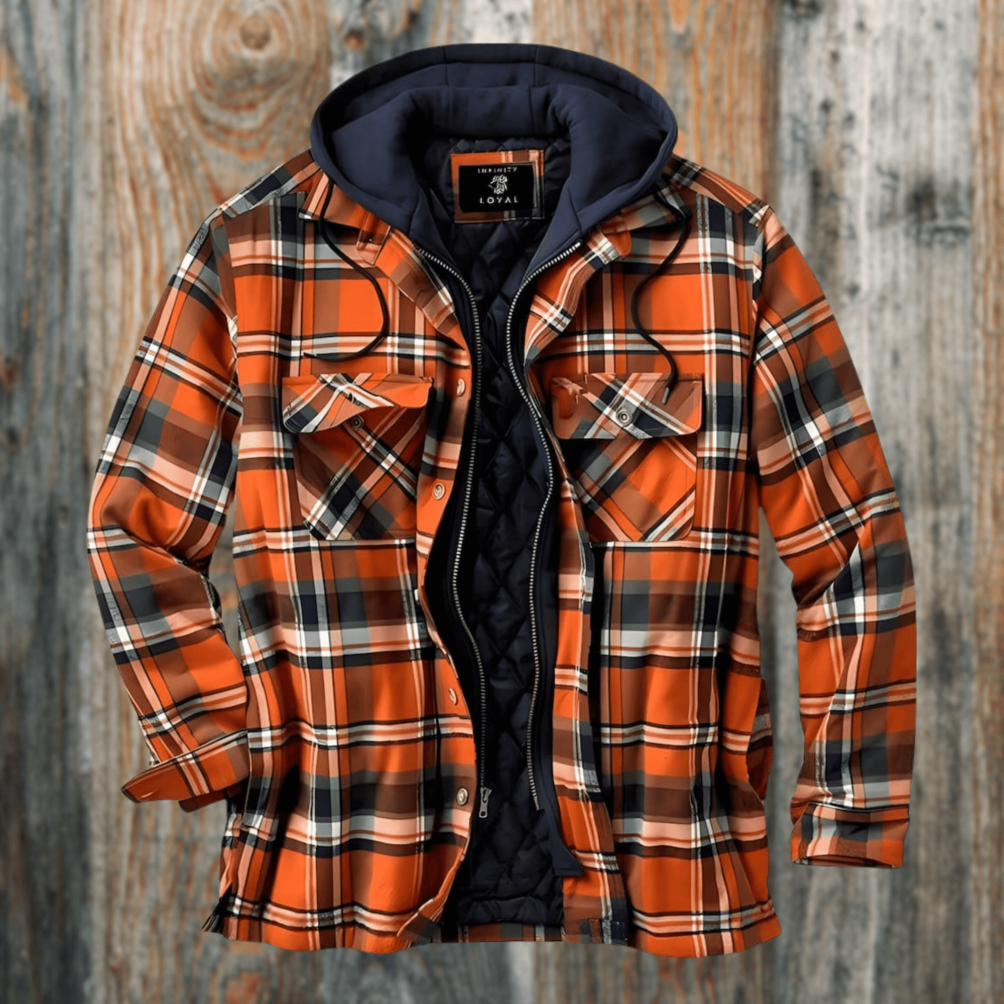 Krohn-e | Herren Freizeit Karo-Jacke - Frühling & Herbst Reguläre Passform