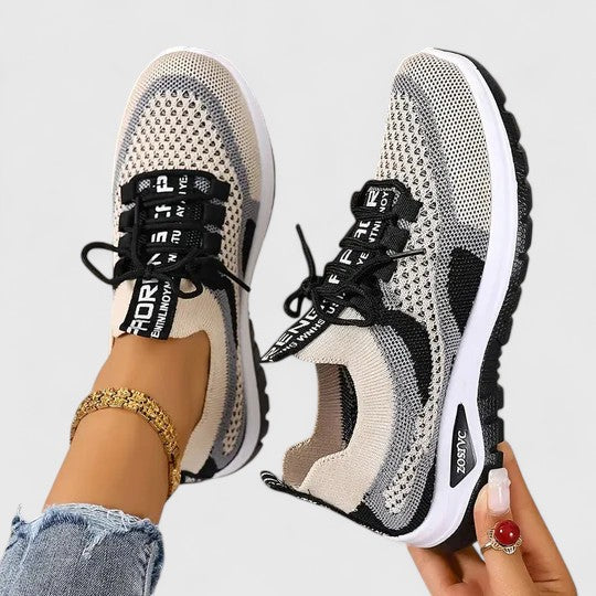 Sky | Damen Mesh Sneaker Schnürschuh Leichter Freizeitschuh