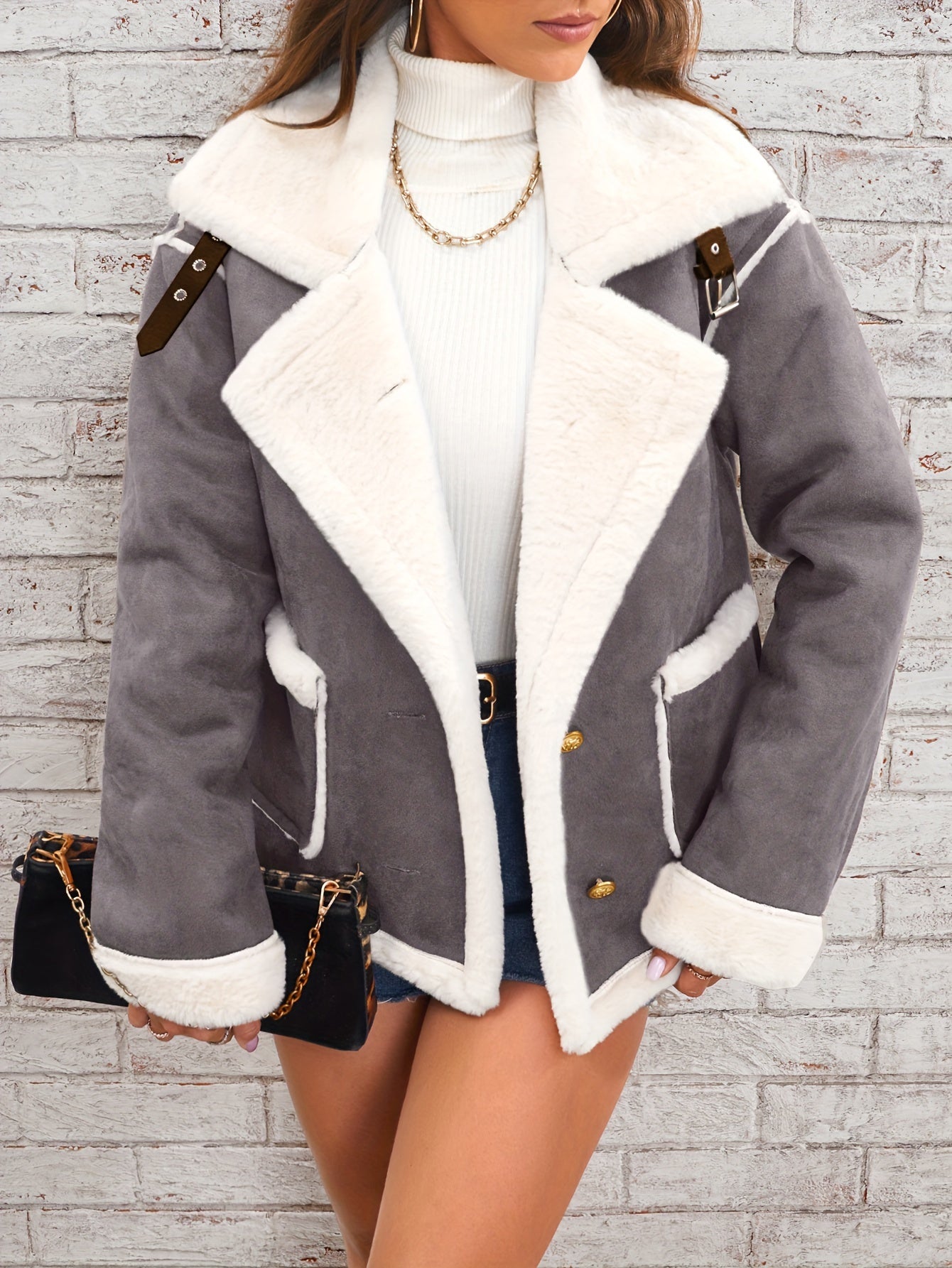 Krohn-e | Winterjacke für Damen - gemütlich mit Schafsfellkragen