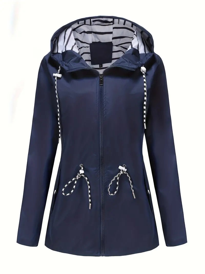 Krohn-e | Regenjacke - Wasserdicht mit Kapuze - Verstellbare Passform - Praktische Taschen