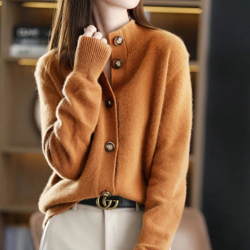 Krohn-e | Damen Weiches Strick-Cardigan - Gemütliche & Stilvolle Schicht