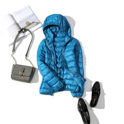 Krohn-e | Warme Herbst Gep Padded Jacke mit Kapuze