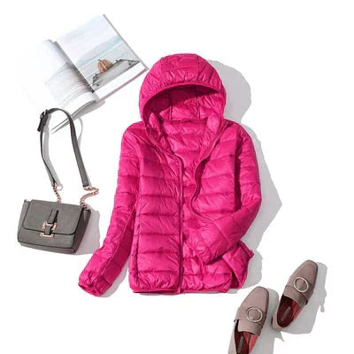 Krohn-e | Daunenjacke mit Reibverschluss und Taschen Dina