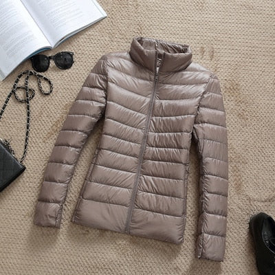 Krohn-e | Daunenjacke mit Reibverschluss und Taschen Dina
