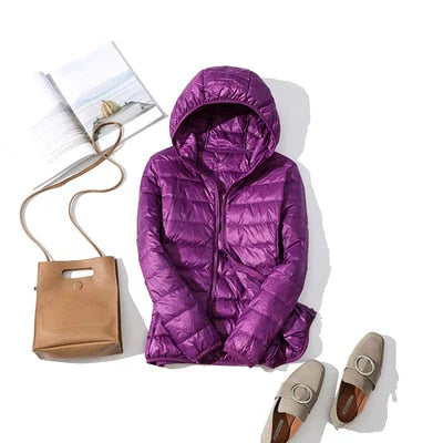 Krohn-e | Daunenjacke mit Reibverschluss und Taschen Dina