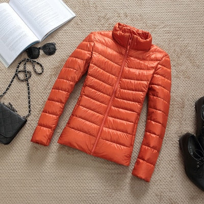 Krohn-e | Daunenjacke mit Reibverschluss und Taschen Dina