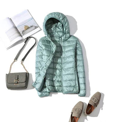 Krohn-e | Daunenjacke mit Reibverschluss und Taschen Dina