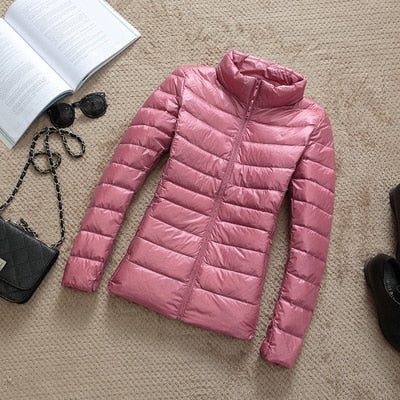 Krohn-e | Daunenjacke mit Reibverschluss und Taschen Dina