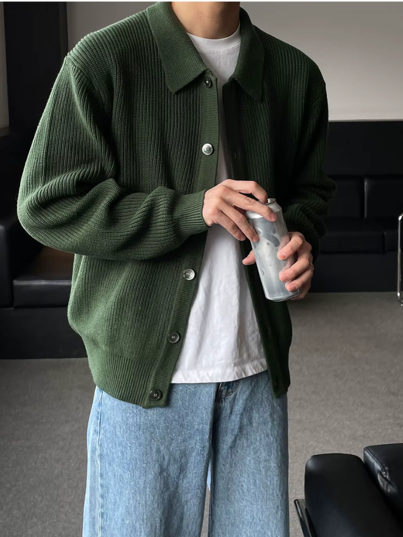 Krohn-e | Der Slim - Fit - Cardigan Im Streetwear - Look für Moderne Männer