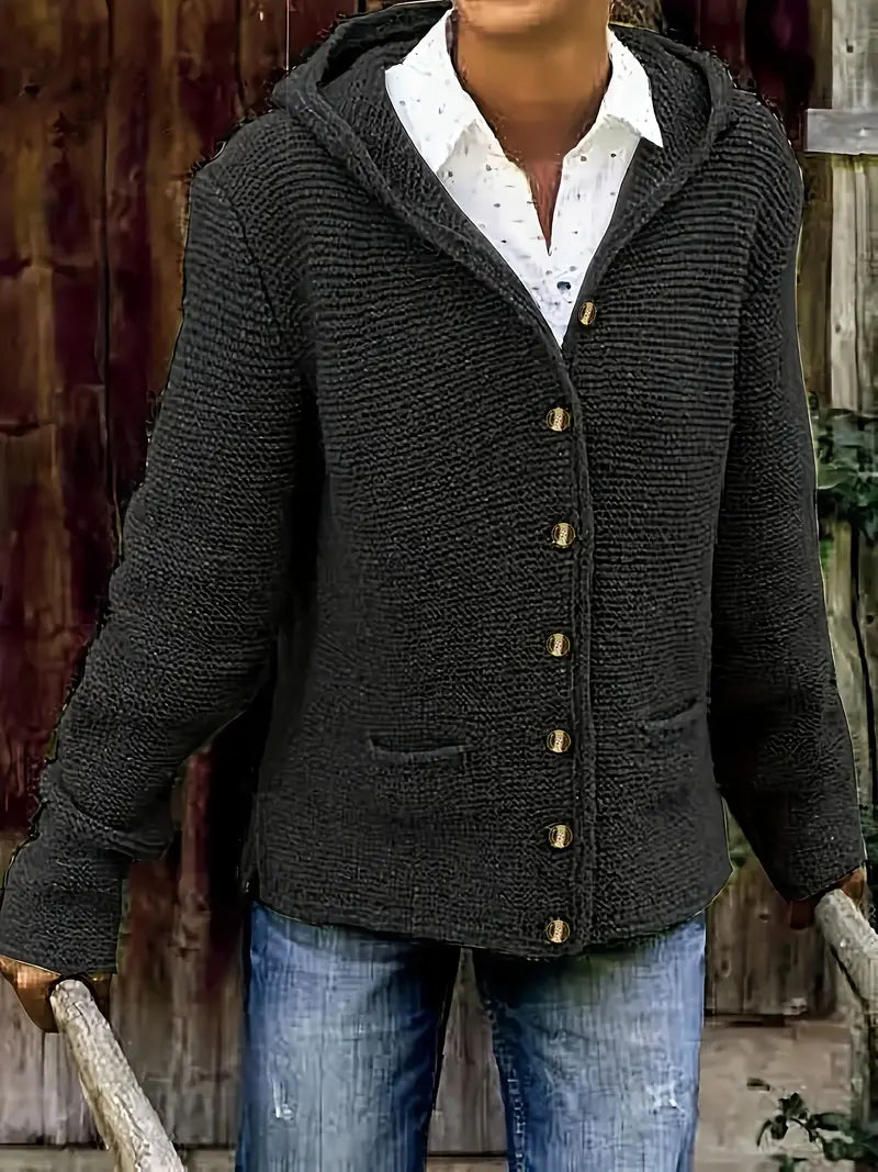 Krohn-e | Modische Strickjacke mit Knopfleiste