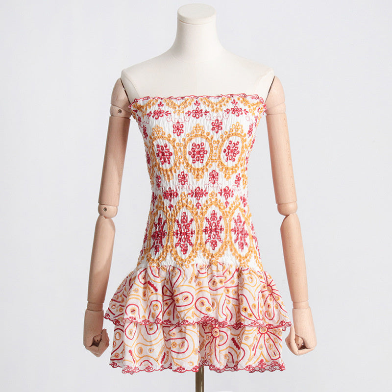 Strandparty-Kleid von Fudus im A-Linien-Schnitt mit Rüschen