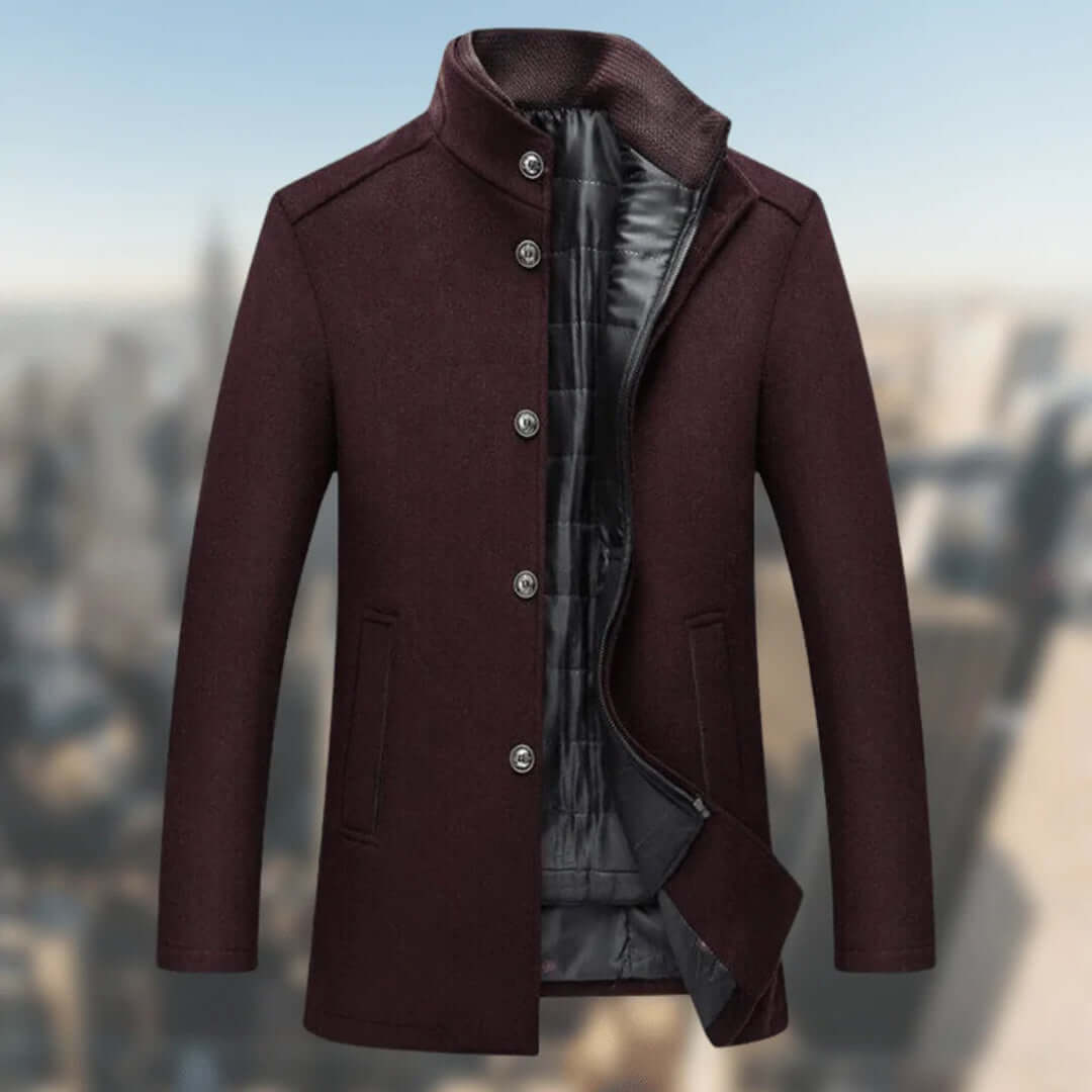 Krohn-e | Herren Warmer Wintermantel mit Stehkragen