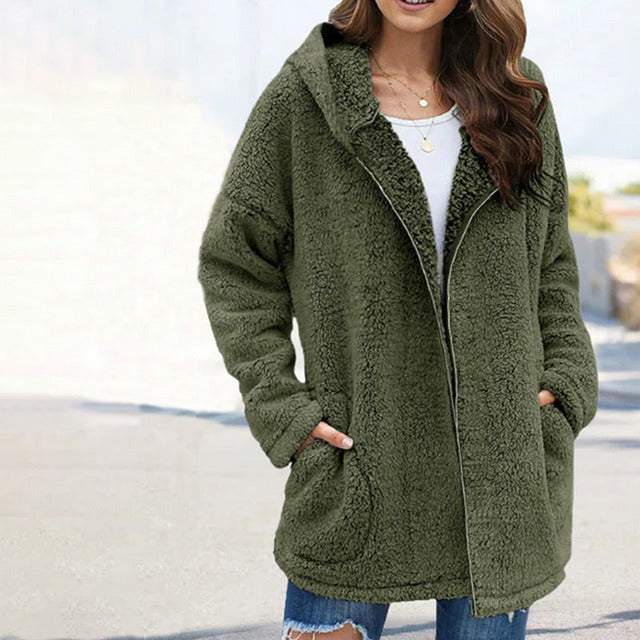 Krohn-e | Warmer Mantel mit Kuscheliger Kapuze