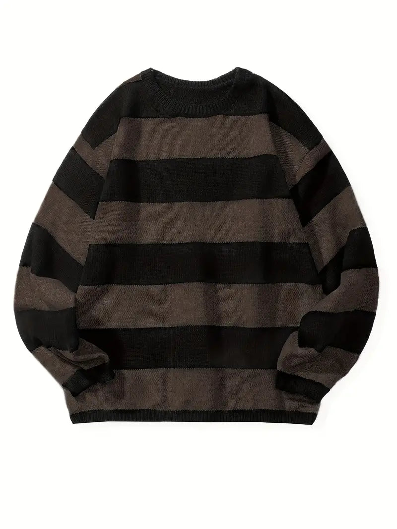 Herren-Pullover im Retro-Streifendesign