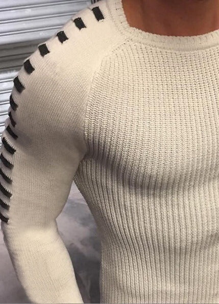Herren Strickpullover mit innovativem Design und strukturierten Ärmeln Krohn-e