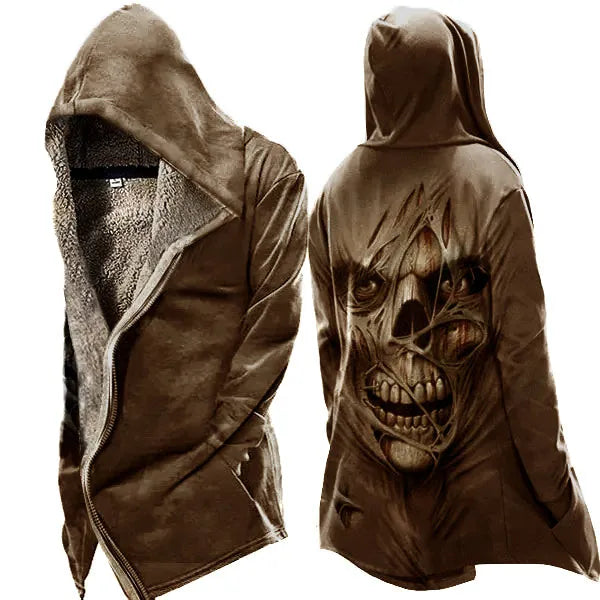 Ponara Fleecejacke mit Vintage-Schädel