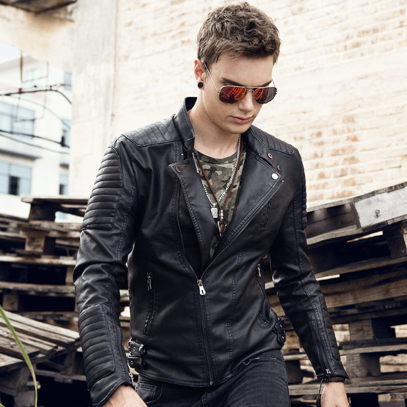 Herren Bikerjacke im modernen Design mit robusten Reißverschlusstaschen Krohn-e