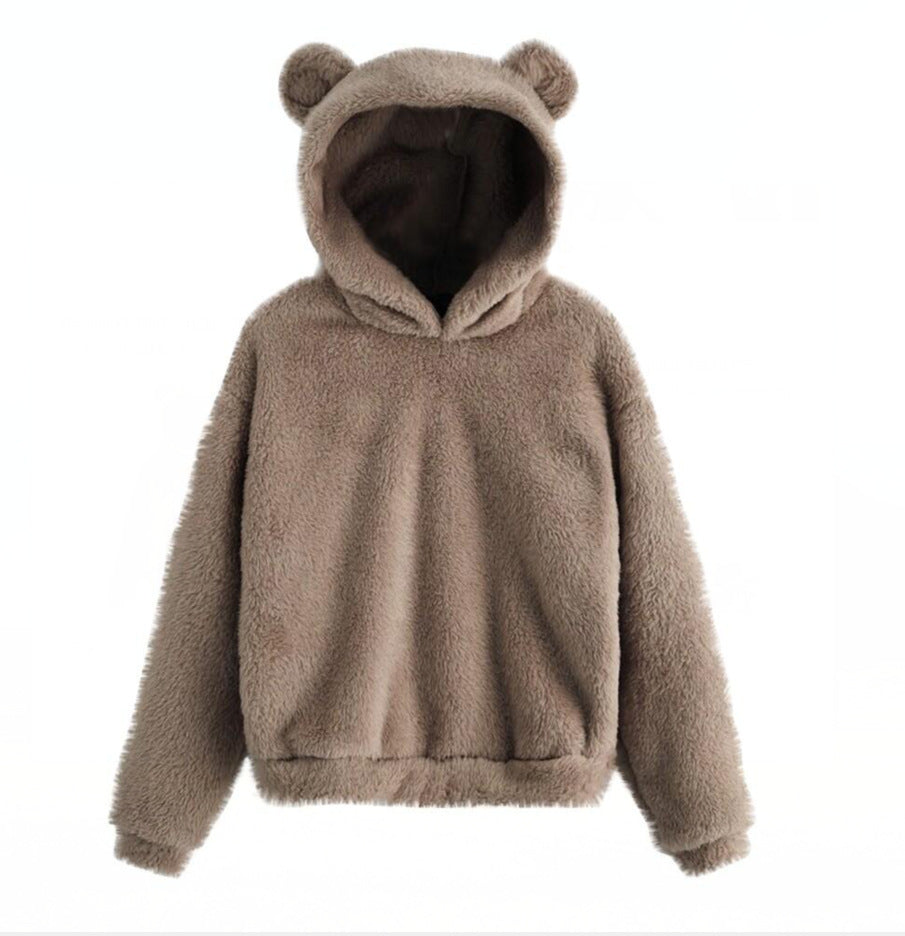 Modischer Kapuzenpullover mit Bärenmotiv von Fudus