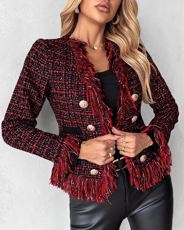 Elegante Freizeitjacke mit Troddel-Detail