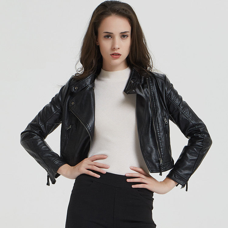 Damen elegante Bikerjacke aus hochwertigem Krohn-e