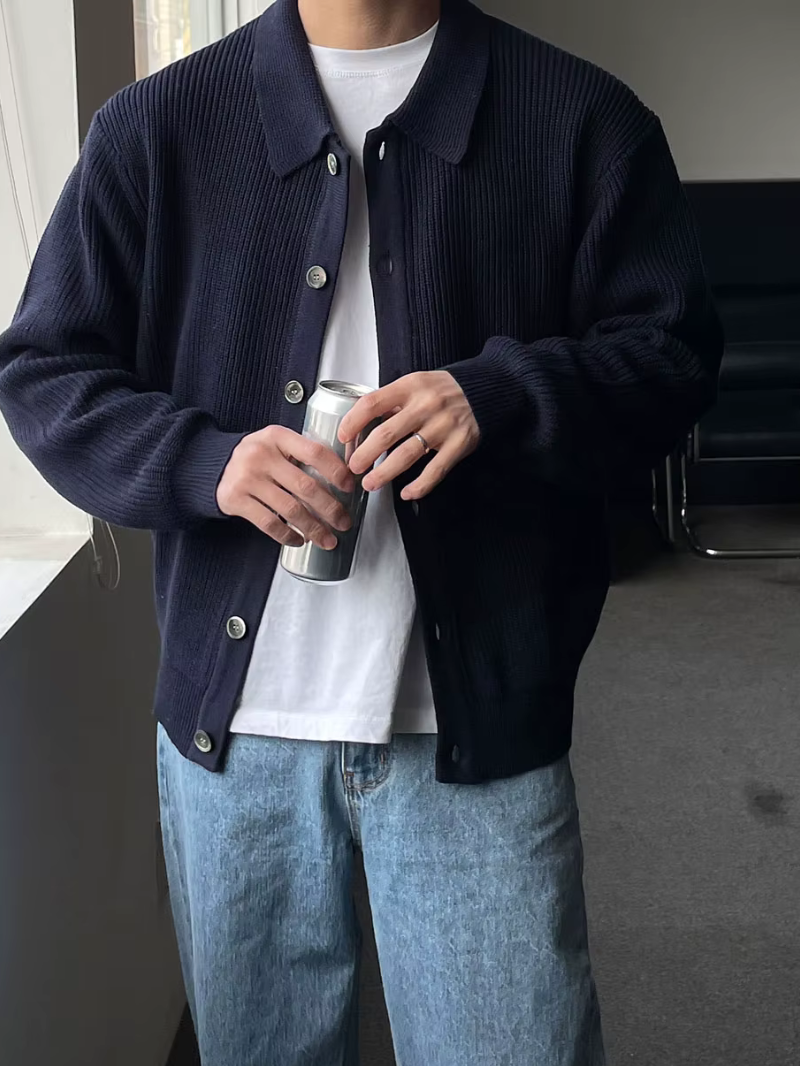 Krohn-e | Der Slim - Fit - Cardigan Im Streetwear - Look für Moderne Männer