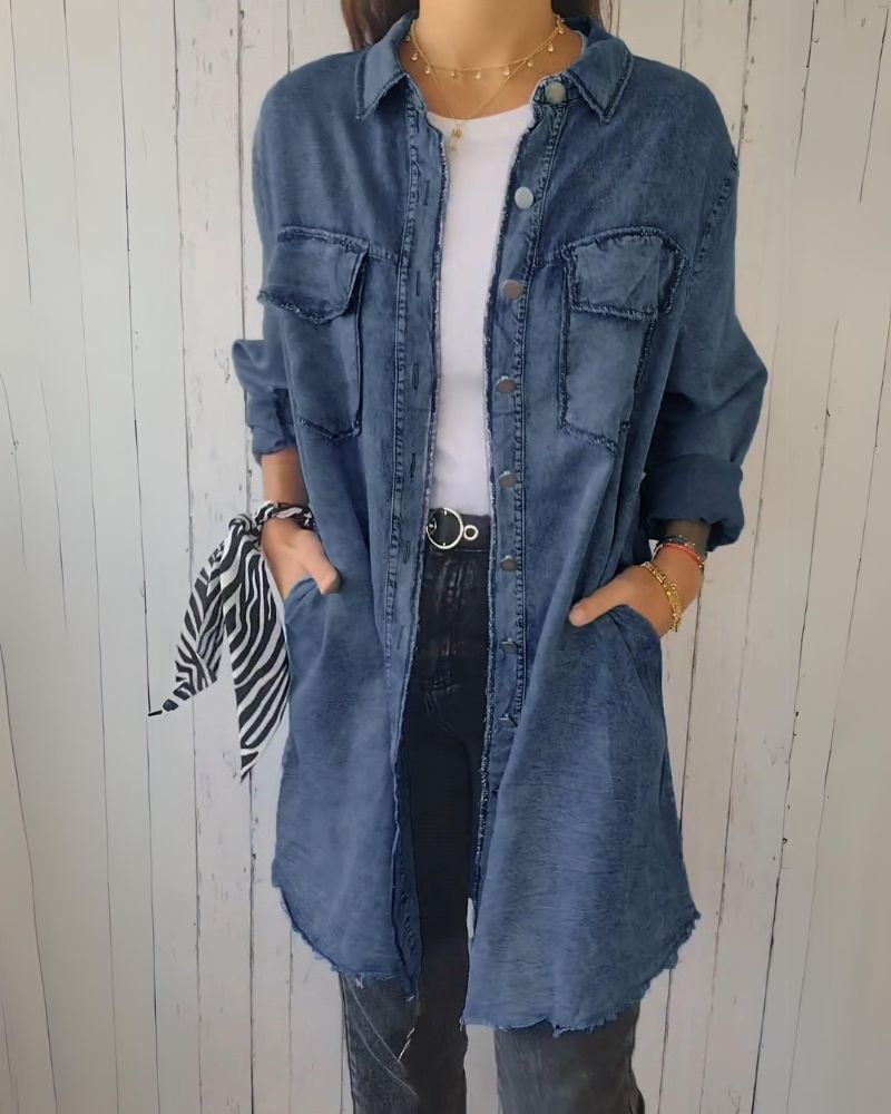Krohn-e | Bequemes Denim Overhemdjacke