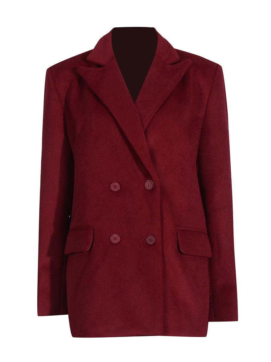 Krohn-e | Warme Damen Wolljacke mit Gürtel und Kurzer Passform