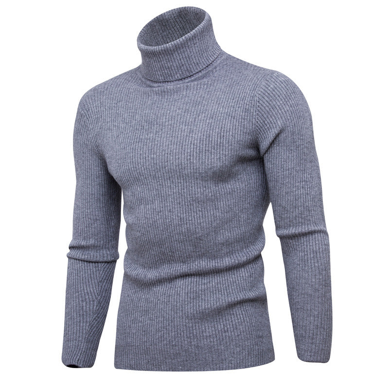 Herren eleganter Rollkragenpullover aus weichem Strick Krohn-e
