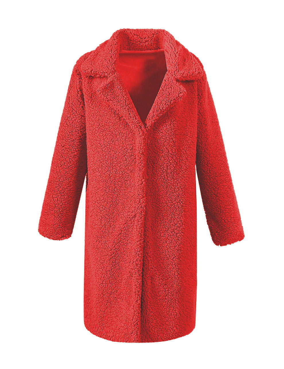 Damen Flauschiger Langmantel mit oversized Schnitt Krohn-e
