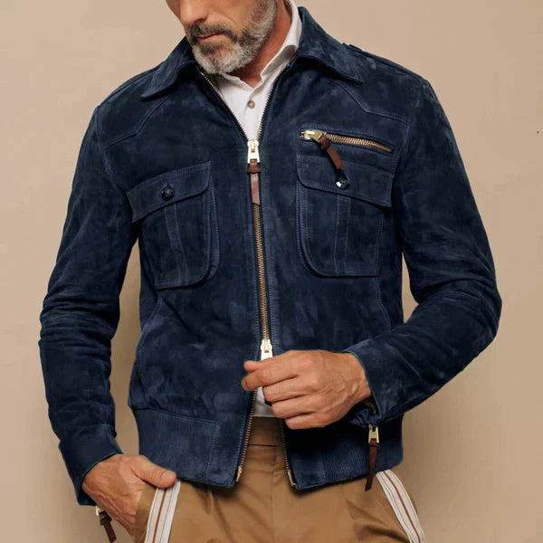 Krohn-e | Herren Retro Reversjacke Aus Wildleder