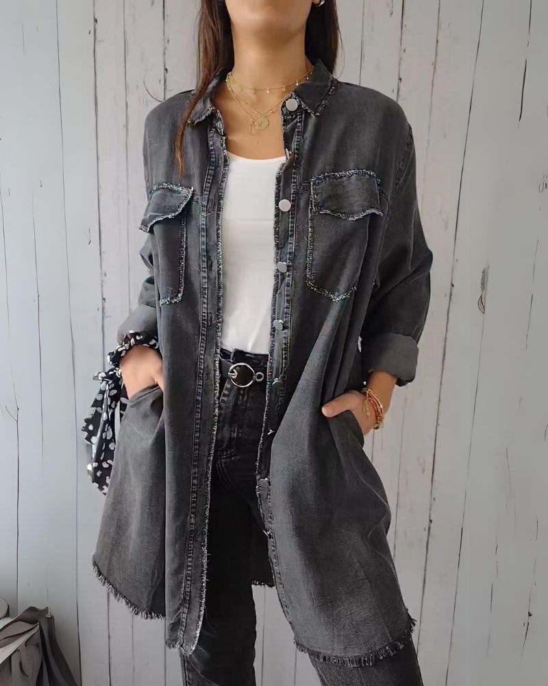 Krohn-e | Bequemes Denim Overhemdjacke