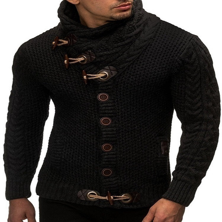 Herren Strickjacke mit asymmetrischem Kragen Krohn-e