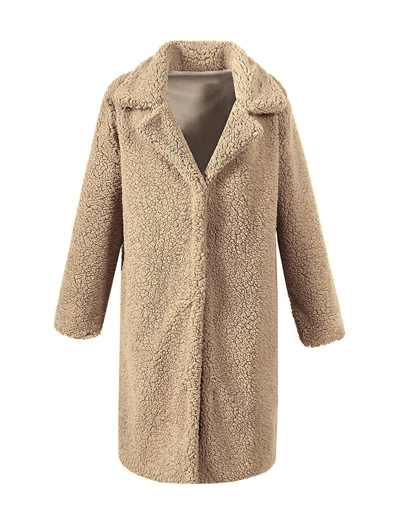 Damen Flauschiger Langmantel mit oversized Schnitt Krohn-e