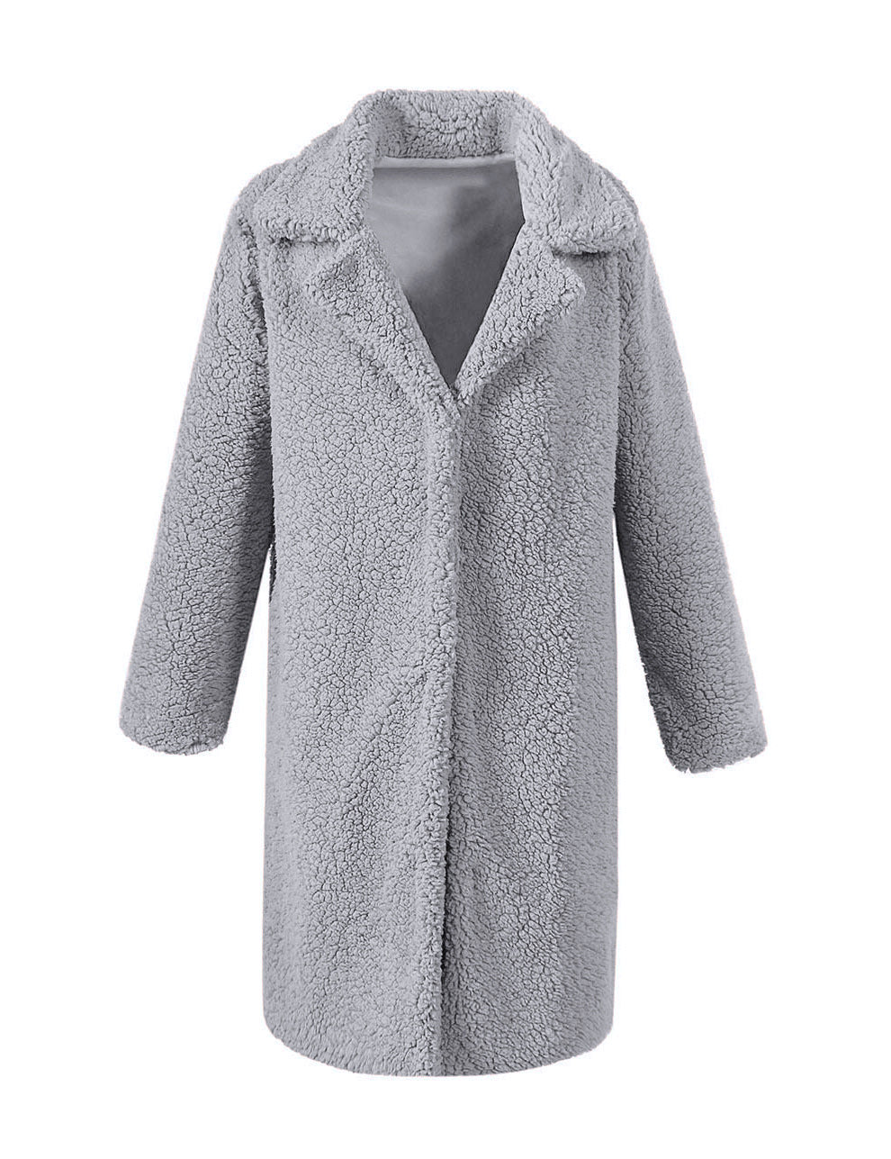Damen Flauschiger Langmantel mit oversized Schnitt Krohn-e