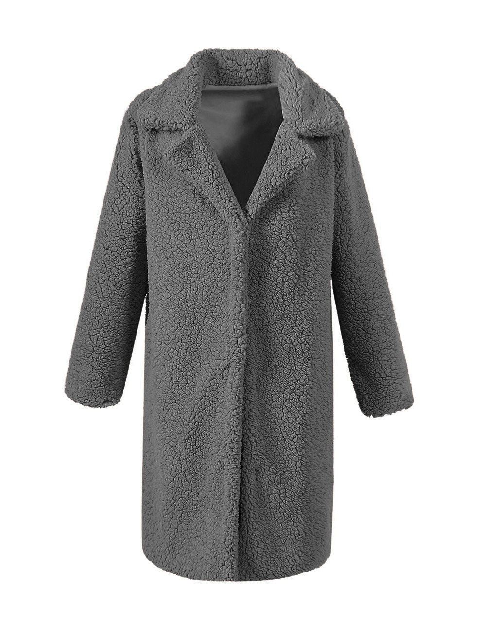 Damen Flauschiger Langmantel mit oversized Schnitt Krohn-e